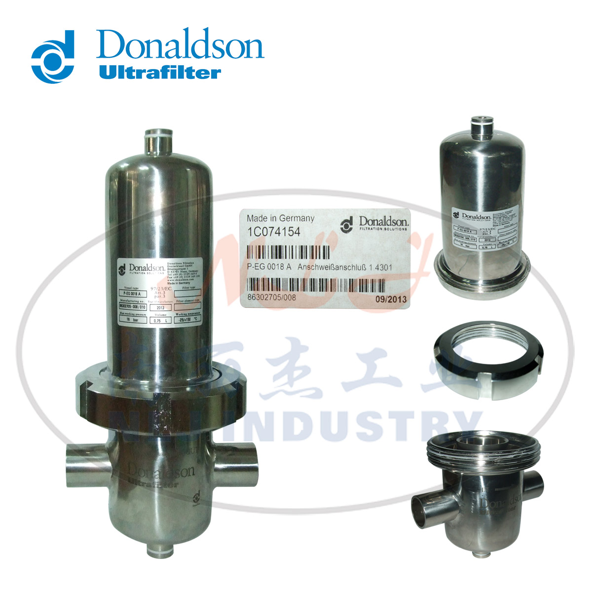 Donaldson Ultrafilter过滤器外壳P-EG0018A 1C074154