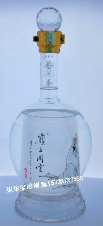 手工内画水墨画造型玻璃瓶创意白酒瓶个性玻璃瓶