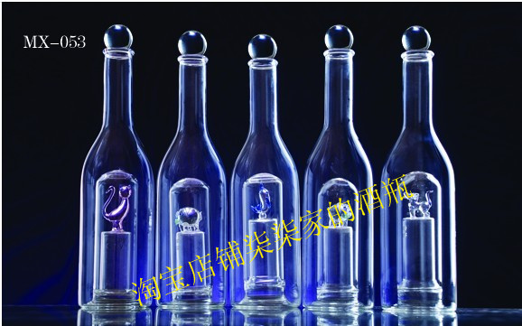 三层创意玻璃酒瓶创意白酒瓶空心玻璃酒瓶