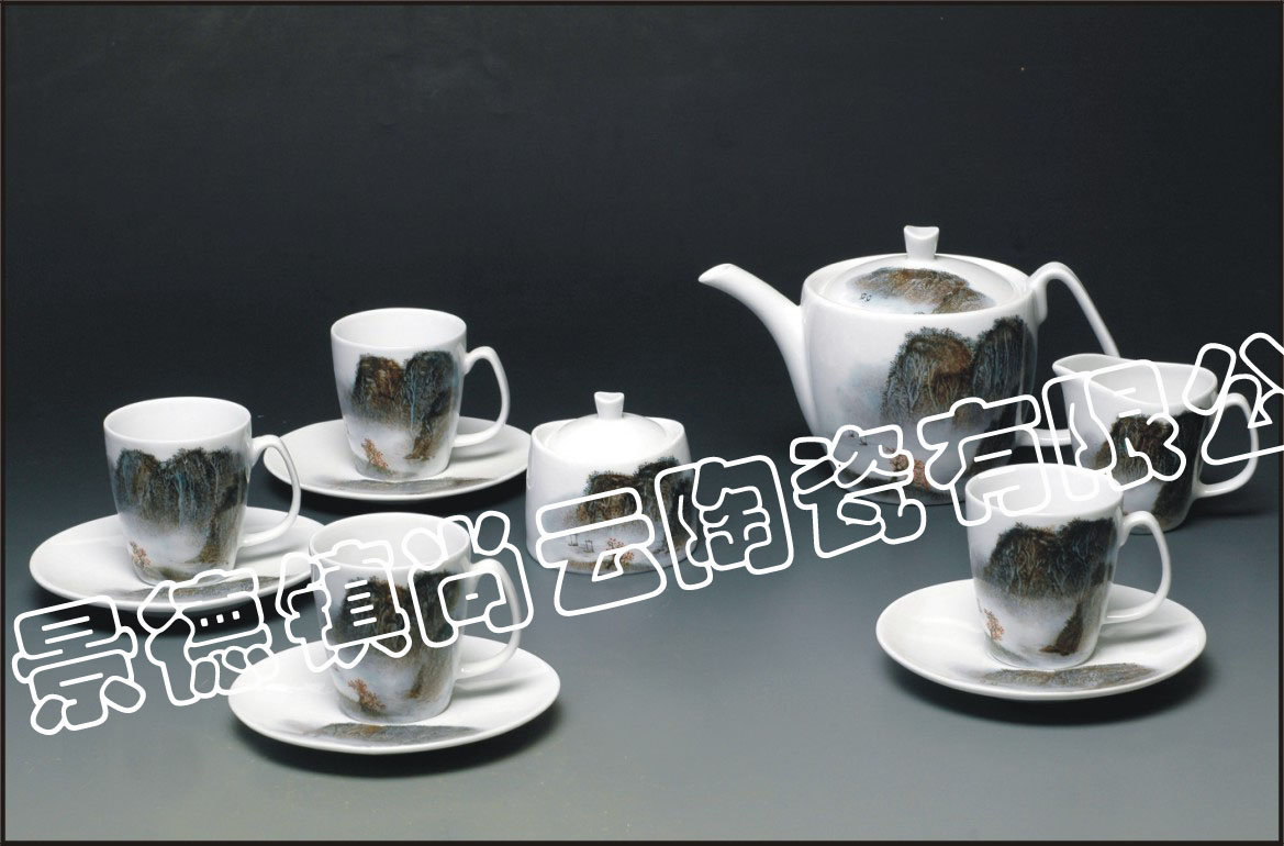 景德镇陶瓷茶具厂家青花瓷茶具功夫茶具公司开业送礼茶具