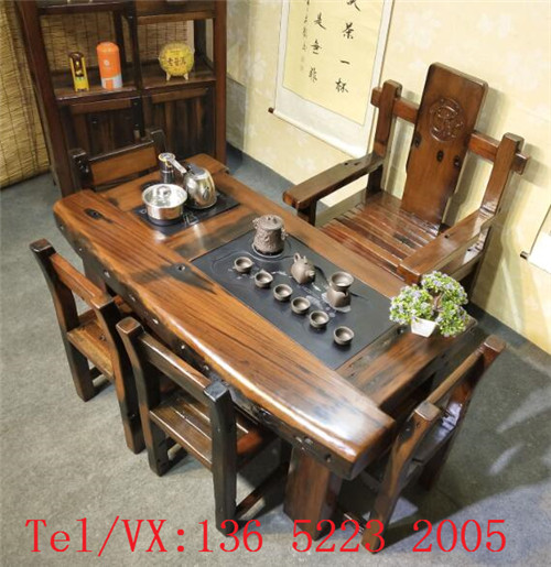 老船木茶桌椅组合客厅办公家具茶艺桌中式茶几实木功夫茶桌茶台
