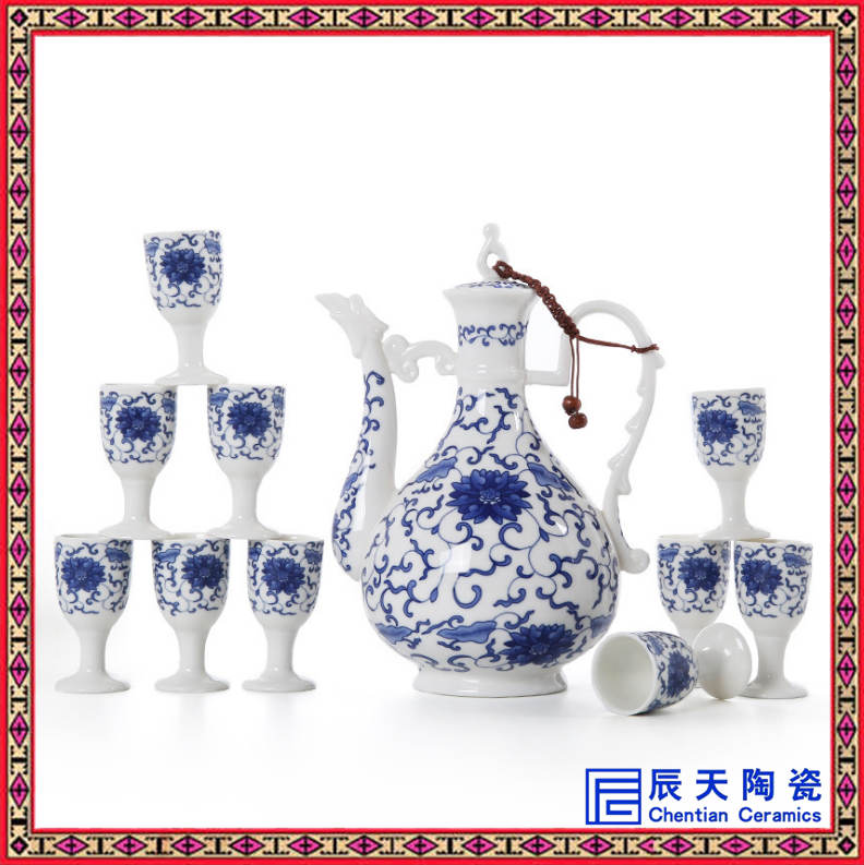 中国风酒具套装家用一斤装白酒酒杯创意仿古分酒器中式分酒壶