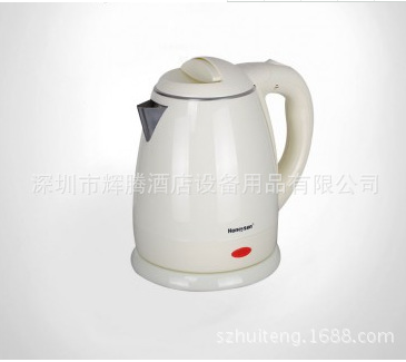 恒讯热水壶H2002 双层不锈钢热水壶 1.2L 1350W 办公家用热水壶