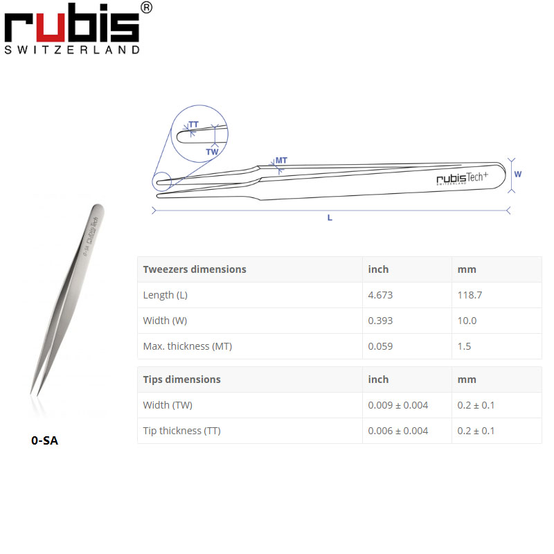 瑞士Rubis镊子0-SA 代理Rubis镊子