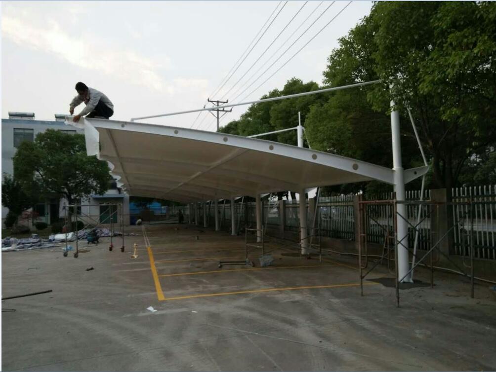 户外景观膜结构车棚 停车场遮阳雨篷