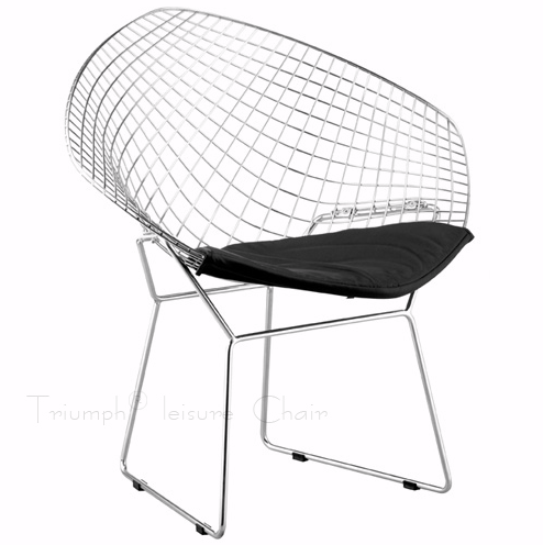 钻石椅 Diamond chair 高级餐椅 金属实心铁丝椅