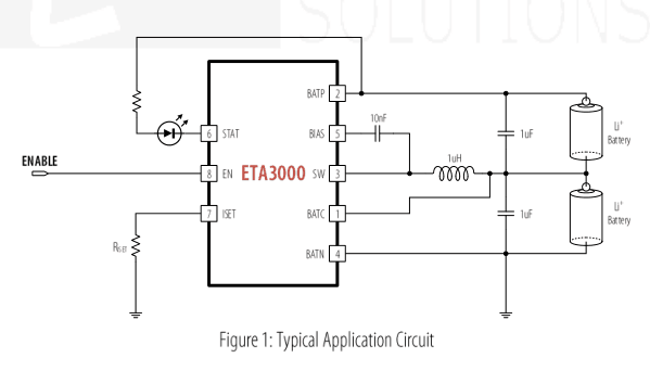ETA3000电池均衡IC,有两种封装SOT23-6，DFN2X2-8L
