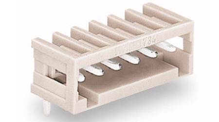 3.5mm针距电路板弯针座子 WAGO 734-164 防插错限位