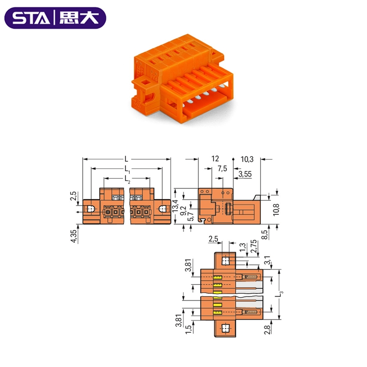 客车控制系统接线端子 WAGO 734-334/019-000