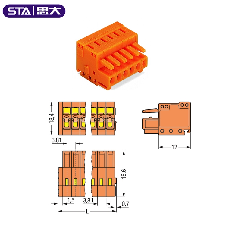 替代万可（WAGO）734-210 孔型连接器