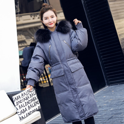 2018冬装新款韩版时尚东大门加厚中长款羽绒服女装白鸭绒