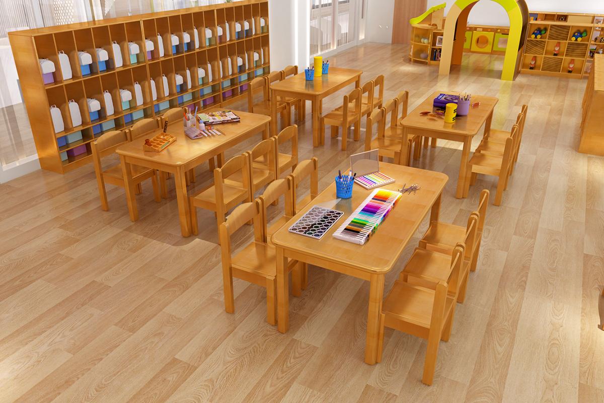 智拓星实木环保幼儿园家具