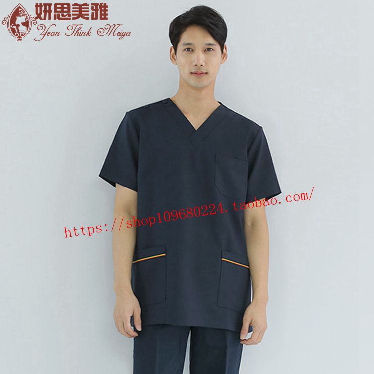 厂家直销新款韩版男士手术服洗手服医疗技师服套装