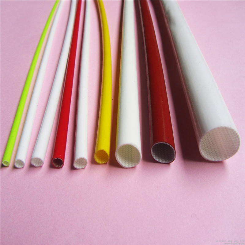 厂家供应矽胶纤维套管硅树脂玻璃纤维套管纤维套管可裁切
