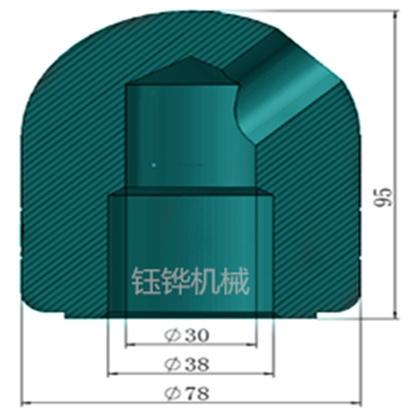 厂家直销78*95旋挖齿座镶合金圆座旋挖钻头齿座硬度高耐磨