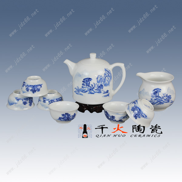 景德镇手绘陶瓷茶具套装生产厂家