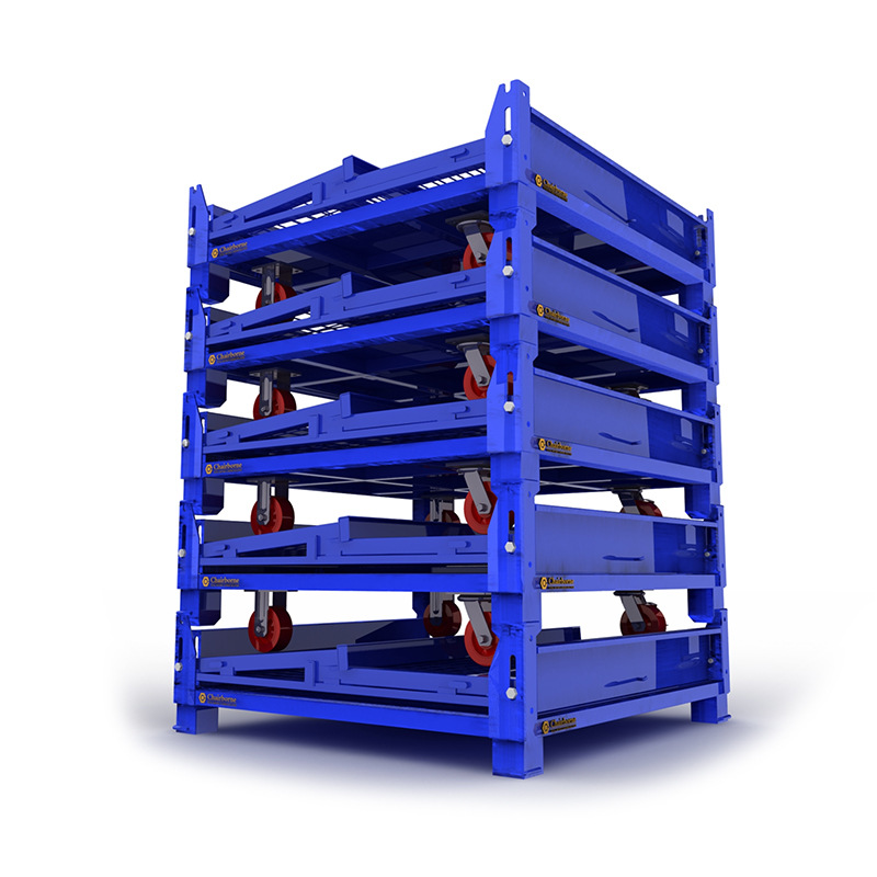 金属仓储蝴蝶笼网格箱可折叠流转周转铁框不锈钢货箱