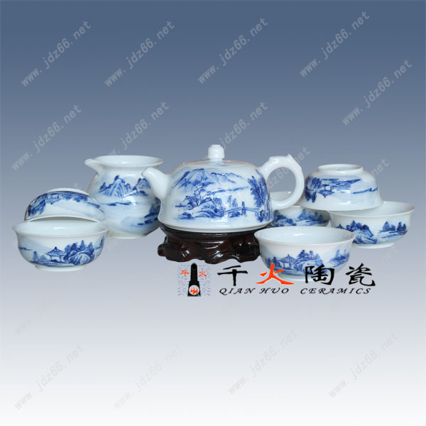 景德镇手绘礼品陶瓷茶具套装批发厂家