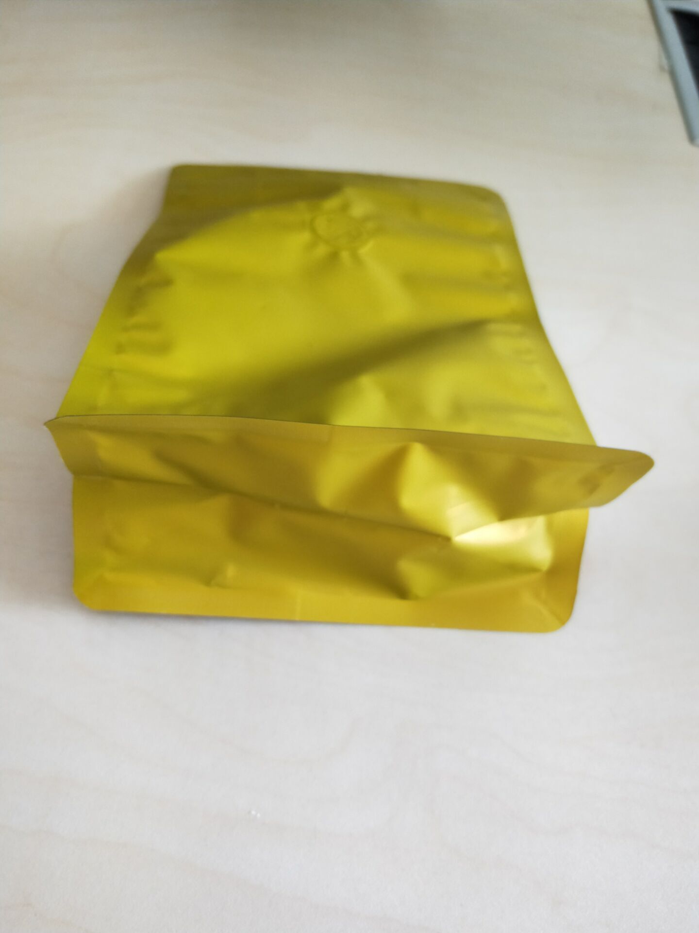 广州咖啡袋 黄色咖啡包装袋双向拉链带气阀