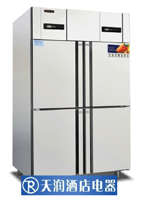 冰立方四门冰箱RF4 冰立方四门双机双温直冷不锈钢冷冻冷藏柜