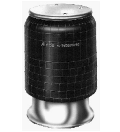 Firestone空气弹簧是在一个密封的容器中充入压缩空气，利用气体可压缩性实现其弹性作用。空气弹簧