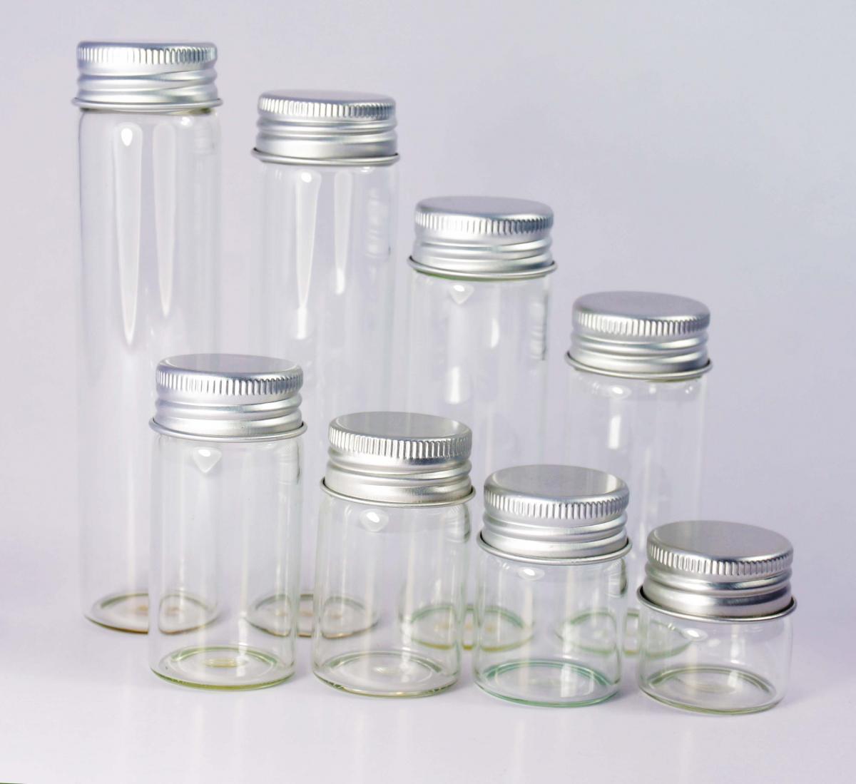 批发订制30MM直径铝盖玻璃瓶 工艺饰品包装瓶
