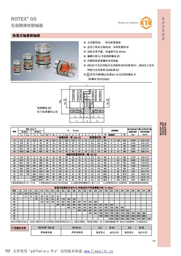 TB Wood's TB Woods带轮KTR ROTEX联轴器NGW轴承GMN轴承GRW轴承15