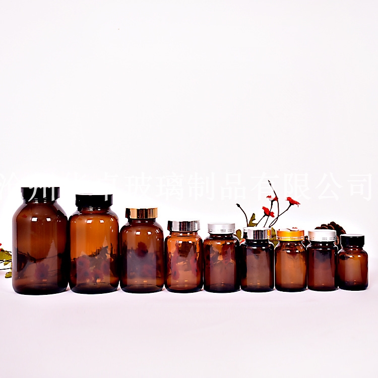 北京华卓流行新款保健品玻璃瓶 时尚大方的保健品瓶