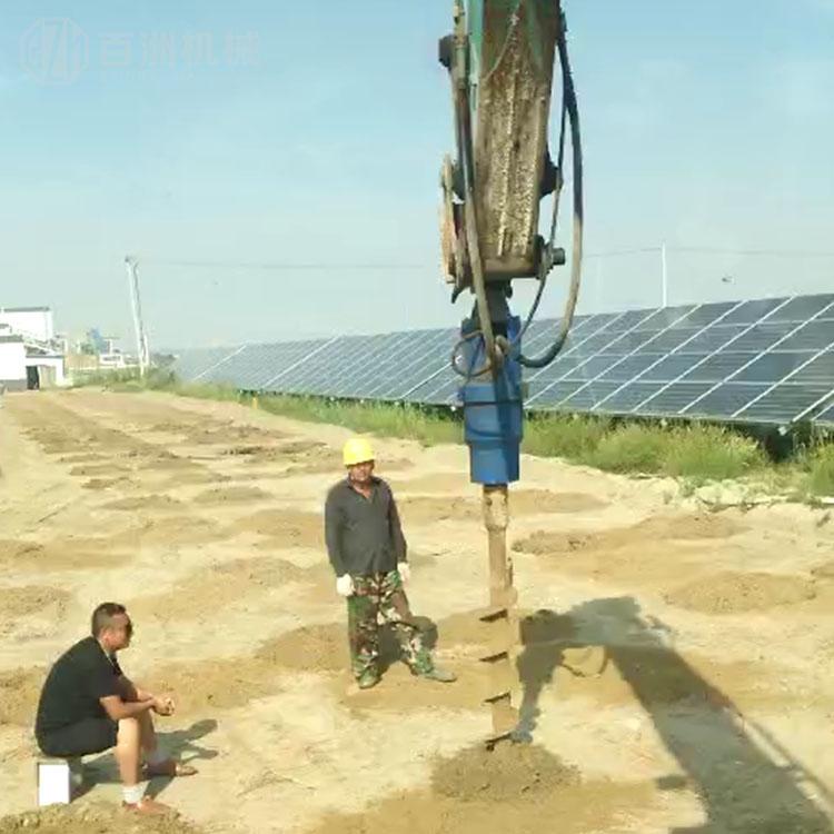 挖掘机可安装的螺旋钻山地电杆挖坑机