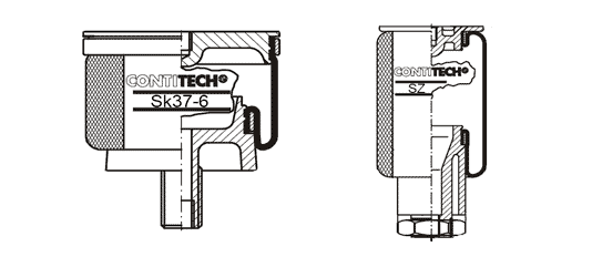 ContiTech空气弹簧定橡胶减震器动刚度和静刚度的因素包括：橡胶的配方、橡胶的硬度及橡胶减振器的