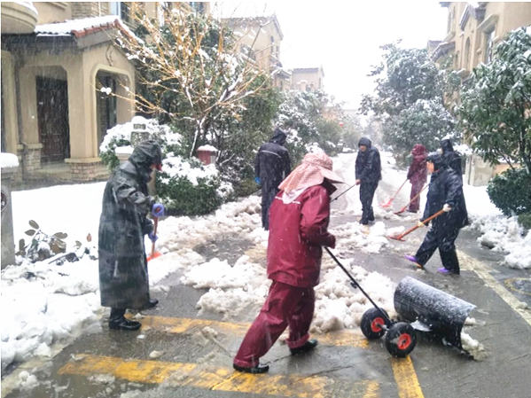 内蒙古轮式除雪铲【物业庭院广场】省力环卫轮式推雪铲