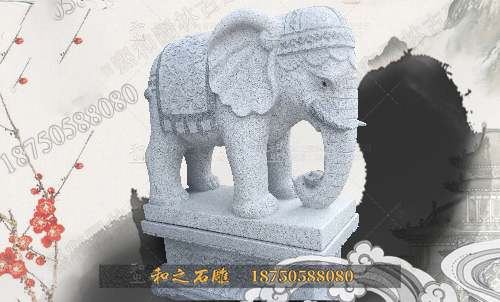 1米大理石大象雕塑 专业石雕厂家直接供应 欢迎定制 量大从优