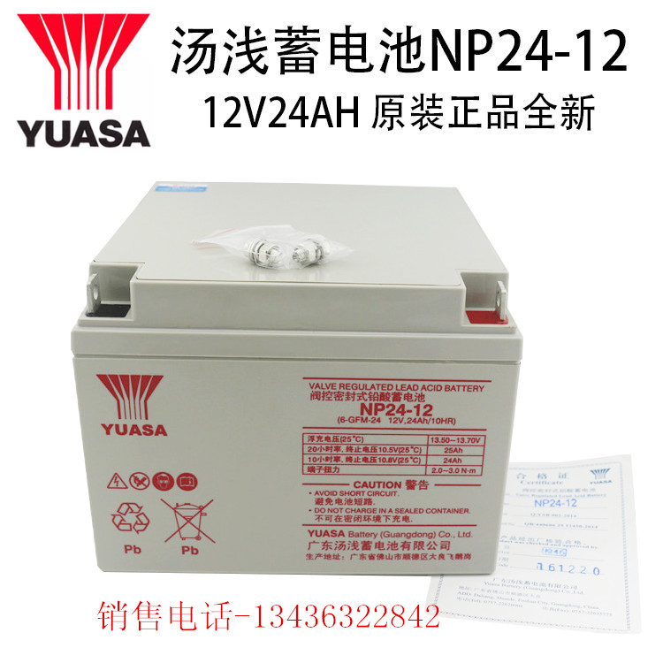 YUASA汤浅蓄电池NP24-12 12V24AH 免维护UPS电池 UPS电源汤浅电池