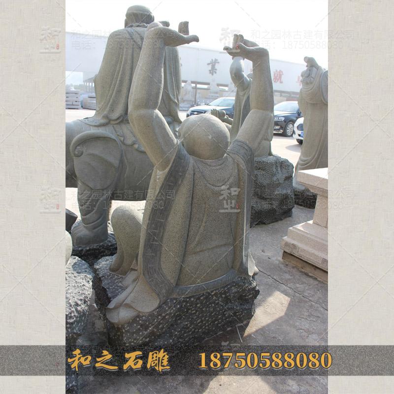 1.7米惠安河北十八罗汉石雕现货直供 寿山石青石花岗岩罗汉雕刻品