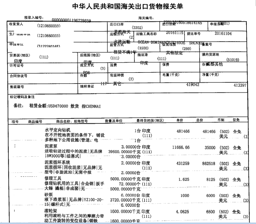 租赁设备出口报关代理公司