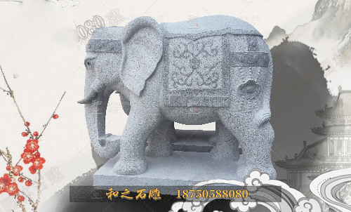 1米高汉白玉石雕大象雕塑 门口镇宅 惠安专业厂家批发 支持定制