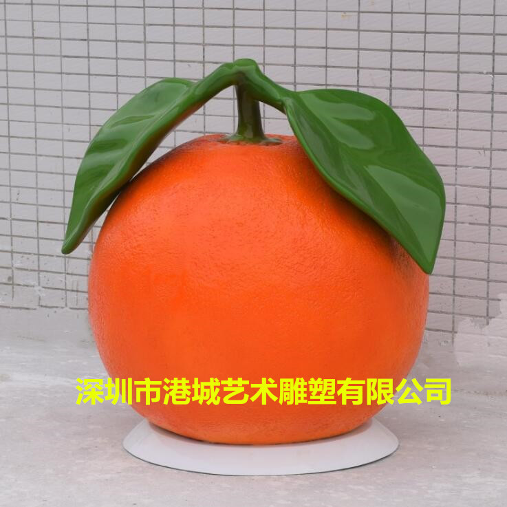 农业开发模式宣传艺术装饰品玻璃钢柑橘橙子雕塑道具