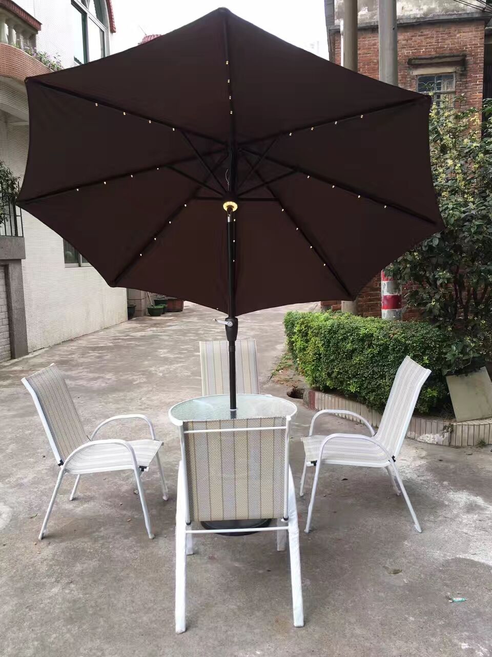 休闲屋中柱伞价格  户外花园大型伞
