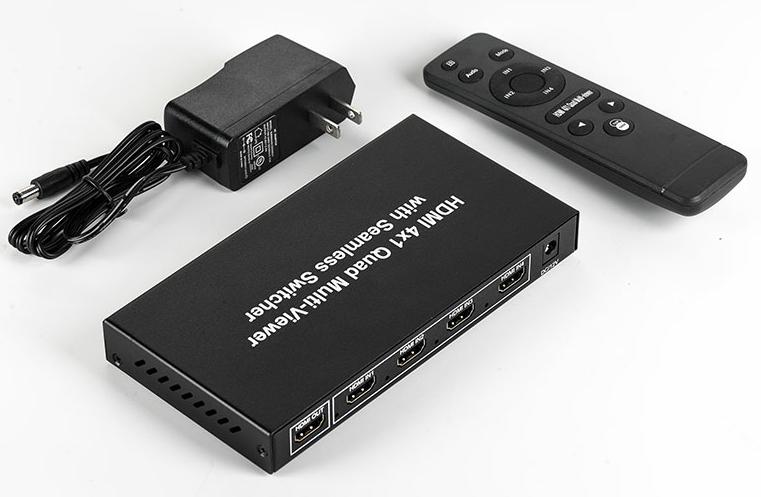 HDMI高清4画面分割器4进1出无缝画中画切换器合成拼接分屏器