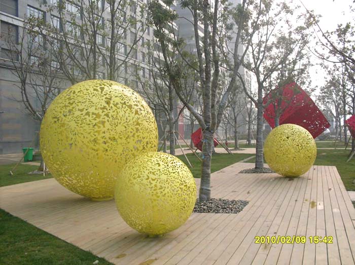 镂空球雕塑 镂空景观球雕塑 不锈钢球雕塑