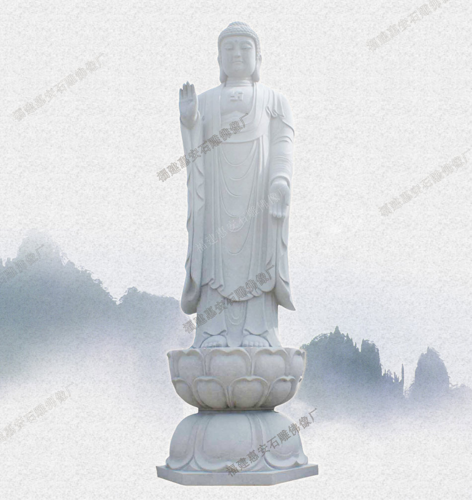 石材三世佛雕像寺院大型摆件专业供应青石阿弥陀佛佛像