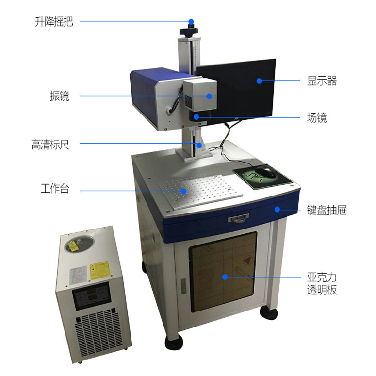 厂家直销 陶瓷玻璃塑胶激光打印机 五金属刻字加工紫外激光打标机