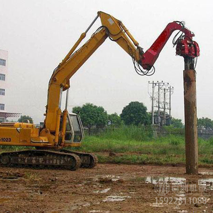 公路护栏打桩机 轮式护栏打桩机厂家 轮式液压打桩机