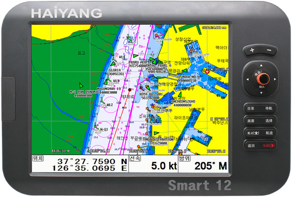 韩国海洋HD-1200C导航仪 二合一海图机