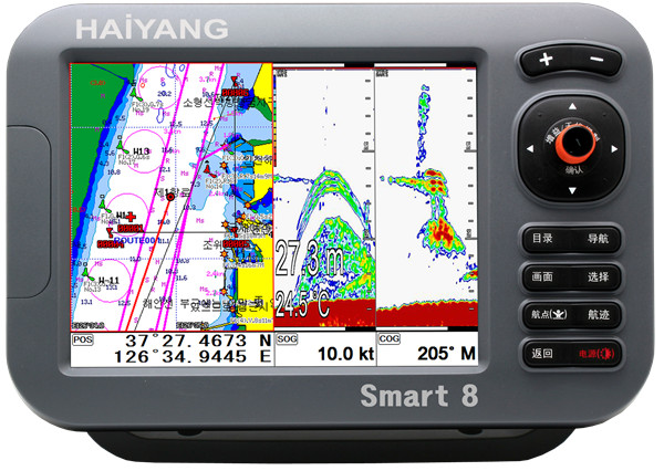 韩国海洋HD-880CF三合一导航仪鱼探仪 海图机