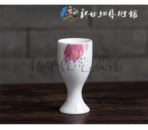 湖南醴陵新世纪艺术馆陶瓷荷花酒具套装