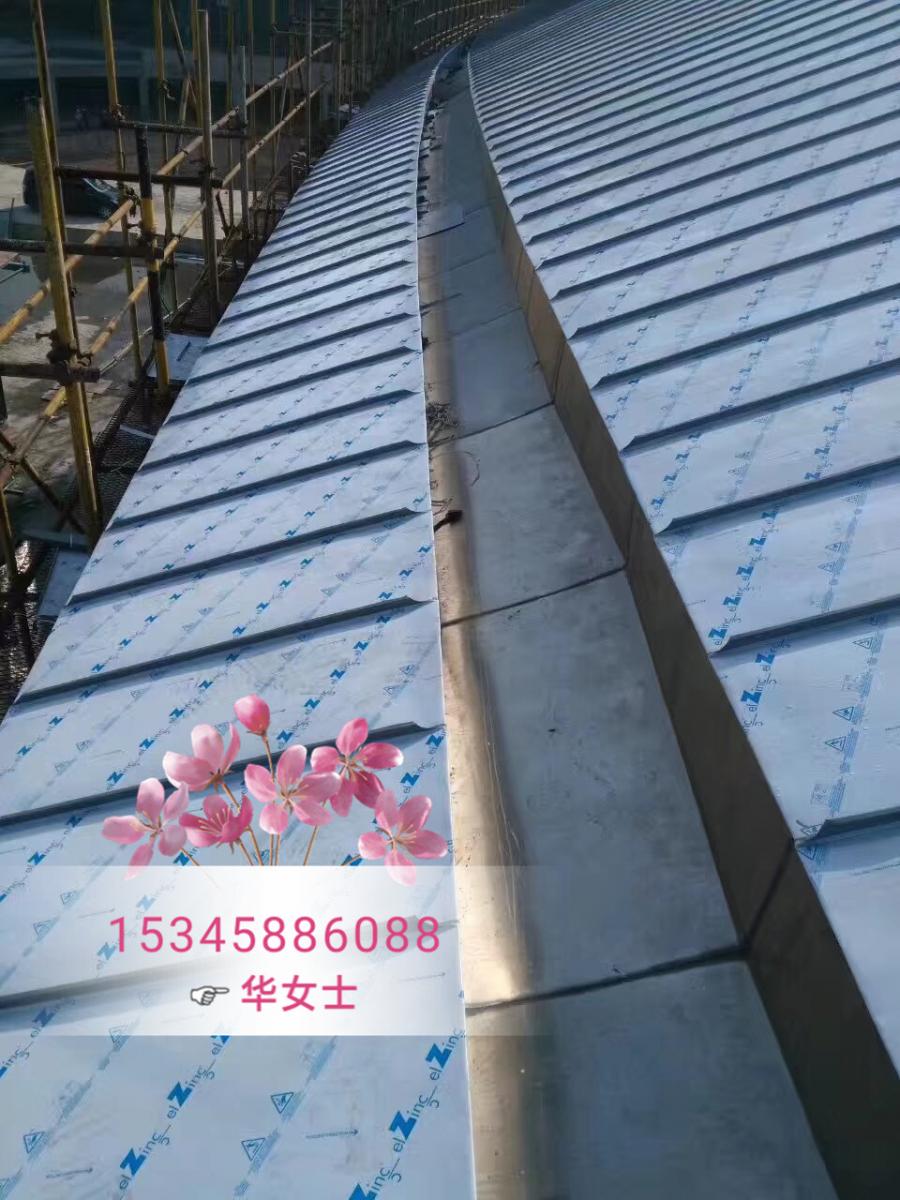 0.7厚钛锌屋面板或墙面板，全进口钛锌板，质保100年