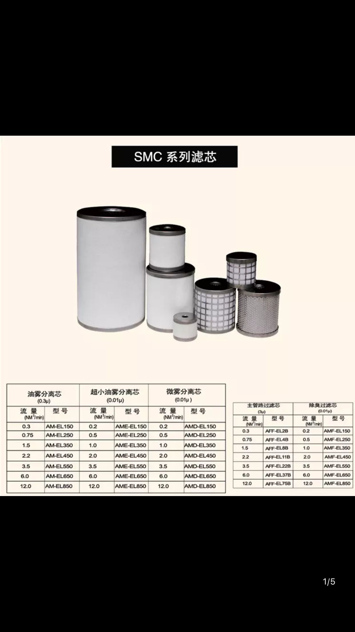 SMC精密滤芯AM-EL450、AME-EL450、AMD-EL450、AFF-EL450滤芯