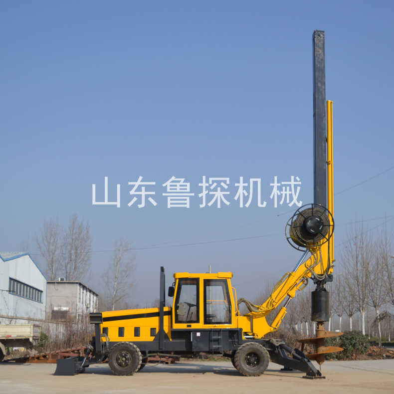 热销鲁探360度轮式旋挖钻机大口径打桩 公路护坡桩工机械