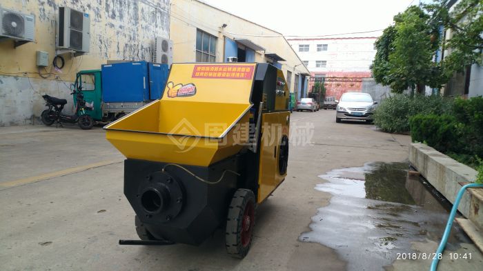 山东济宁固建3.75KW斜式混凝土输送泵出厂价格表及图片